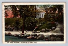 Columbus OH-Ohio, Spring, Ohio State University, Antique Vintage c1924 Postcard picture