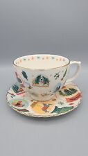 Quill and Fox for Anthropologie Christmas Snow Globe Oversized Tea Cup & Saucer picture