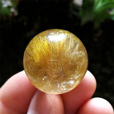 21g 24.5mm Clear Heal Sphere Natural Golden Hair Rutilated Quartz Crystal Ball picture