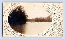 RPPC 1904. MILTON LAKE. RAHWAY, NJ. POSTCARD CK30 picture