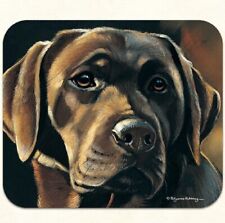 MOUSE PAD--Chocolate Lab Portrait--Polyester Front Neoprene Back **Beautiful**   picture