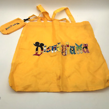 EUC Disneyland Resort Tote Shoulder Bag Yellow Graphic Packable picture