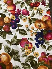 Vintage 5th Avenue Designs Zepel Du Pont Fabric 55”x72”  Rich Colored Fruits picture