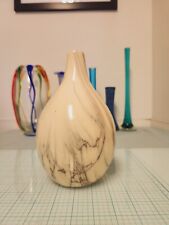 PRE-OWNED Murano Style Striped POTTERY Vase FAST SHIPPING  picture