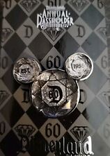 New Disneyland 60th Diamond Celebration  Annual Passholder Mickey Ears Pin picture