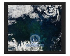 PHYTOPLANKTON BLOOM OFF NORTHEAST ICELAND AUGUST 2014 8X10 FRAMED PHOTO picture