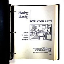 1961 United Association Journeymen Plumbing Drawing Instruction Sheets Vintage  picture