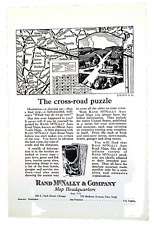 1925 Rand McNally & Co Auto Road Maps Vintage Print Ad The Cross Road Puzzle picture