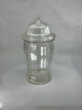 EUC VTG Indiana Glass Ginger Jar/Apothecary/Candy Jar W/Dome Lid & Storage Box. picture