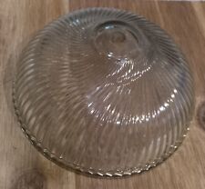 Vintage Clear Ribbed Swirl Round Ceiling Light Cover/shade/diffuser picture