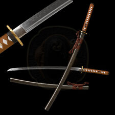 Razor Sharp Japanese Samurai Katana Sword Clay Tempered T10 Steel Full Tang picture