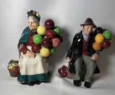 2 Royal Doulton Figurines The Balloon Man HN1954 & The Old Balloon Seller HN1315 picture