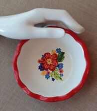 Dazzling Dahlias Red by Pioneer Woman Mini Pie Pan 5-1/2” picture