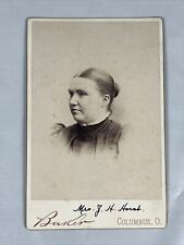 Columbus Ohio 1800’s Cabinet Card Photo Mrs. J.H.H Bakers Art Gallery 1800’s WOW picture