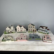 Shelia’s Collectibles Wood Houses - Lot of 8 picture