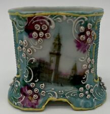 Antique Victorian Porcelain Japanese Moriage Souvenir Match Box W/ Striker picture