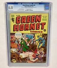 Green Hornet Comics #22 CGC 6.0 KEY (Alex Schaumburg WW2 cover) 1945 Harvey Pub. picture