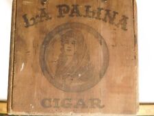 Antique Mild LaPalina Special Value Size Dovetail Vertical Wood Cigar Box picture