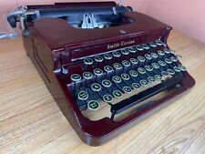 1931 Smith-Corona Working Maroon Flat Top Vintage Portable Typewriter w New Ink picture