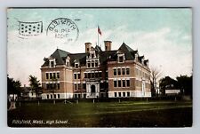 Pittsfield MA-Massachusetts, High School Building, Vintage c1910 Postcard picture
