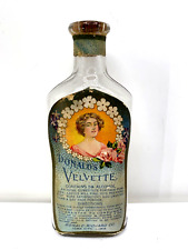 Beautiful Antique perfumed liquid powder bottle. Donald’s Velvette. Early 1900s picture