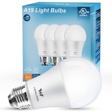 WOWLUMEN A19 LED Light Bulb, 9W E26 Lighting Bulbs(60 Watt 4 Pack, Daylight picture