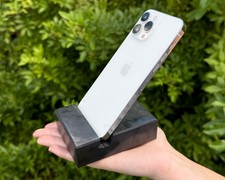Shungite Cellphone Holder - EMF Protection Phone Holder, Polished Shungite Stone picture