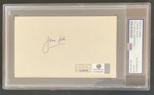 Jonas Salk Signed Card / Autographed Polio Vaccine / PSA/DNA Slabbed picture