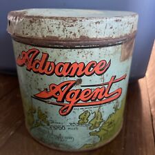 Rare 1910s Advance Agent Cigars Empty Tin picture