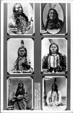 Real Photo Postcard Principal Native American Indians In Custer Battle RPPC UNP picture