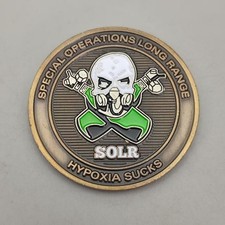 Airborne Systems SOLR Special Operations Long Range Hypoxia Sucks Challenge Coin picture