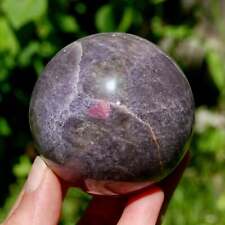 2.6in 1LB Large Unicorn Stone Pink Tourmaline Lepidolite Crystal Sphere, Madagas picture