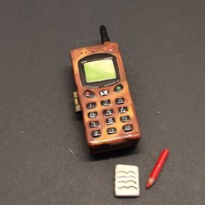 PHB Nokia Style Cell Phone w Pencil & Paper Porcelain Hinged Trinket Box picture