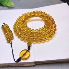 Genuine Natural Blue Amber Mexico 108 Prayer Beads Bracelet 6mm Certificate AAAA picture