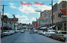 Vintage 1950s NOGALES Sonora MEXICO Postcard Downtown Street Scene / Unused picture