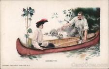 Couple Canoemates Moffat Yard & Co. Antique Postcard Vintage Post Card picture