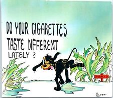 Do Your Cigarettes Taste Different Lately? - Dog and Tobacco Cartoon Art Print picture