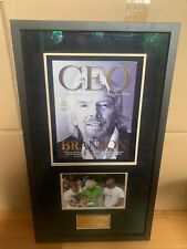 Richard Branson Signed copy of CEO Magazine 2015 with photo and plaque. picture