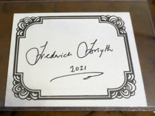 Frederick Forsyth autographed bookplate signed Author The Day of the Jackal picture