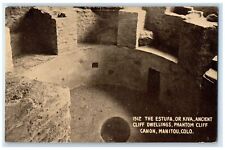 c1940's Ancient Cliff Dwellings Phantom Cliff Canon Manitou Colorado CO Postcard picture