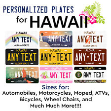 HAWAII Personalized Custom License Plate Tag for Auto Car Bicycle ATV Motorcycle picture