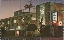 c1960s El Prado Motor Inn Santa Barbara California night view postcard B521 picture