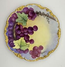 J.P. Limoges Signed by artist M. Stein Porcelain Plate with Grapes Design picture