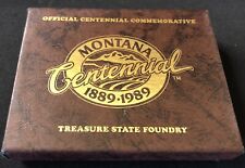 Montana Centennial Belt Buckle Bighorn 1889-1989 #2228 Of 5000 Limited Ed. IOB picture