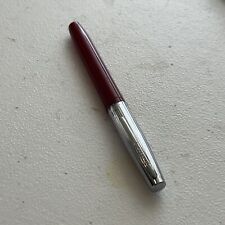 Vintage Scheaffer Fountain Pen Maroon Red Silver Top picture