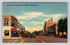 Tallahassee FL-Florida, Monroe Street Looking North, Antique Vintage Postcard picture