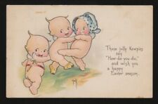 [77221] 1912 POSTCARD ARTIST SIGNED ROSE O'NEILL EASTER KEWPIES - GIBSON #69077 picture