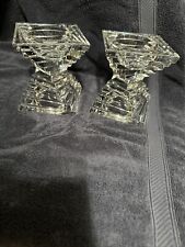 VINTAGE MCM: JG DURAND Crystal Candle Holders -Twisted Reversible /DISCONTINUED picture