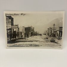 RPPC Postcard Skagway Alaska 1898 Street View, Store Fronts, People picture