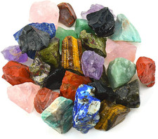 1 Lb Bulk Rough Madagascar Stones Mix Large 1" Natural Raw Stones for Tumbling, picture
